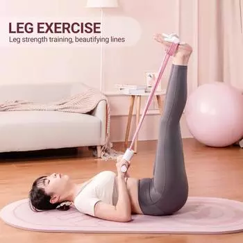 Multi 6 Tube Elastic Pedal Function Tension Rope Bands Фитнес Sit Ups Упражнения Эластичная лента Домашние ленты сопротивления фиолетовый