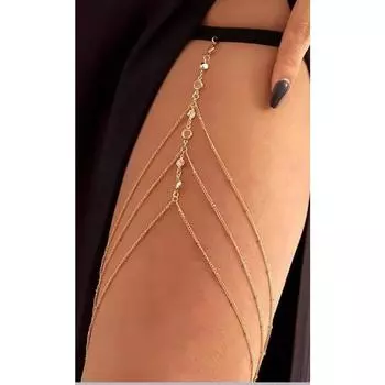 Multi-chain Leg Chain Gold Sexy Thigh Chain Women s Diamond Multi-layer Bead Chain Body Chain