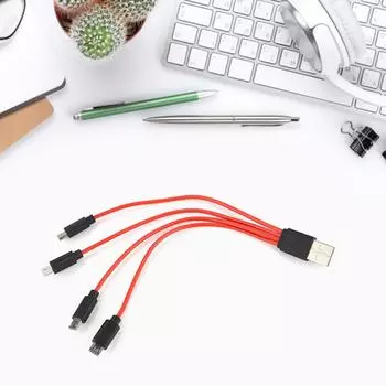 Многофункциональный зарядный кабель 4 в 1, многофункциональный зарядный шнур Micro USB, адаптер, разъемы порта Micro USB для мобильных телефонов и планшетов