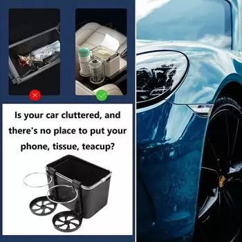 Multi-function Car Armrest Storage Box Towel Water Cup Holder Car Console Organizer Stowing Tidying Accessories For Car Int K5W2