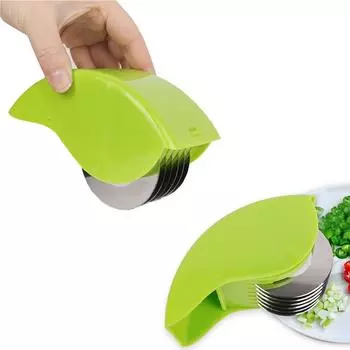 Multi-function Garlic Roller Kitchen Vegetable Onion Herb Cutter Stainless Steel Manual Food Cutter Kitchen Cooking Utensils зелёный