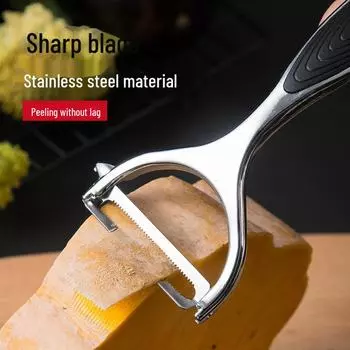 Multi-Function Kitchen Peeler for Fruits and Vegetables Black Straight Blade