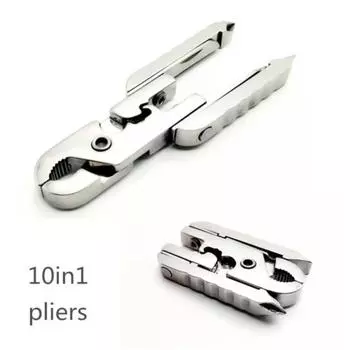 Multi-function Pliers Outdoor EDC Combination Tool Multi-purpose Screwdriver 10-in-1 Pliers with Buckle Bottle Opener