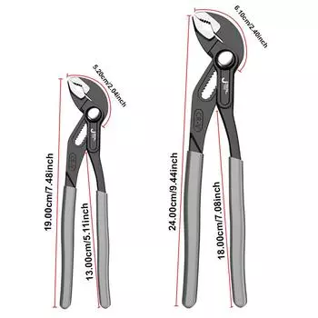 Multi-function Quick-Release Plumbing Pliers Water Pipe Clamp Pliers Water Pump Pliers 100mm Large Opening Pipe Tube Wrench