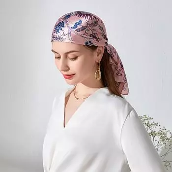 Multi-Function Solid Color Korean Style Neckerchief Hair Tie Band Pastoral Style Wraps Women Scarf розовый