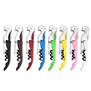 Multi-Functional 2 In 1 Bottle Opener Stainless Steel Bar Table Key Bottle Opener Wine Beer Cap Remover Home Kitchen Accessories чёрный
