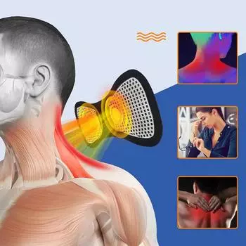 Multi Functional Cervical Spine Massage Patch with Adjustable Arm and Abdominal Massage Electric Massager Mini body Massager чёрный