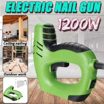 Multi-functional Electric Staple-Gun Straight Nail 10-14mm/Code Nails 6-14mm Dual Use Wood Working Nail Guns