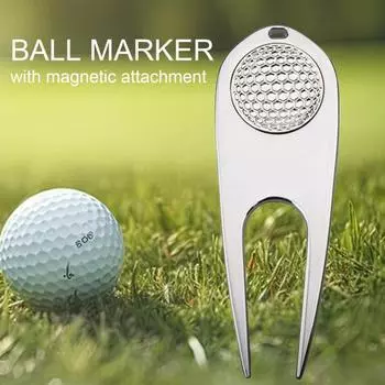 Многофункциональный инструмент для гольфа, очиститель канавок для гольф-клуба, нержавеющий, компактный размер, портативный инструмент для гольфа из цинкового сплава серебряный