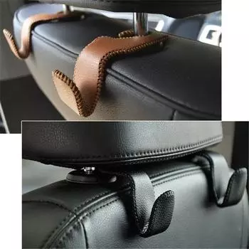 Multi-functional hook New creative leather seat car General Purpose car hook seat back hidden car home small hook чёрный