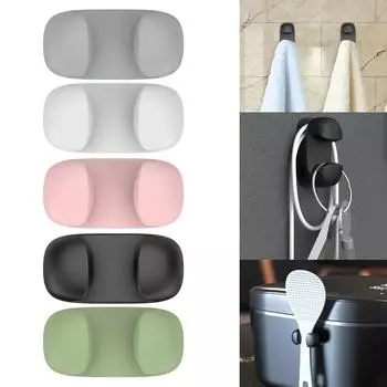 Multi Functional Rice Cooker Kitchen Utensils, Silicone Storage Spoon Holder Kitchen Wall Mounted Rice Cooker Rice Spoon Hook чёрный