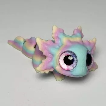 Multi-Joint Design 3D Printing Newt Figures Simulation Eyes 3D Printed Newt Model Home Accessories style B