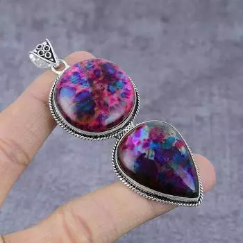 Multi Labradorite Gemstone 925 Sterling Silver Jewelry Pendant 3.47 l9o66