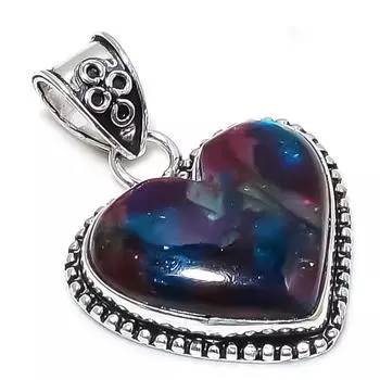 Multi Labradorite Gemstone Handmade 925 Sterling Silver Pendant 1.77 h1G15