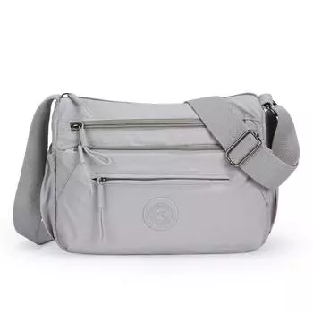 Multi-Layer Bag Middle-Aged Mother Bag Crossbody Bag Large Capacity Travel Shoulder Bag серый