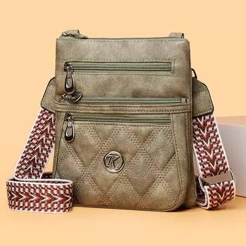 Многослойная сумка для мамы, большая вместительная сумка через плечо, женская сумка среднего возраста, сумка через плечо зелёный