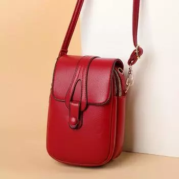 Multi-layer Women Shoulder Phone Bag Large Capacity Cell Phone Purse Cell Phone Pouch зелёный