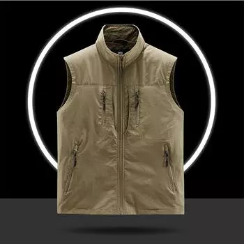 Multi-pocket Tooling Vest Men s Spring and Autumn Thin Outdoor Vest Vest Jacket M