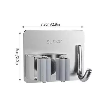 Многоцелевые крючки, клейкая настенная вешалка для швабры, органайзер для швабры для ванной комнаты, водостойкая вешалка для метлы, органайзер, аксессуары