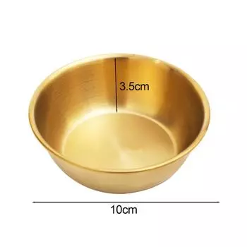 Multi-purpose Seasoning Bowl with Handle Rice Wine Bowl Fashion Cuisine Bowl Gold No Handle