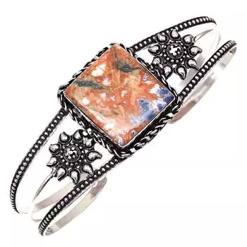 Multi Sodalite Gemstone Handmade Silver Jewelry Cuff Bracelets 7 Adjustable