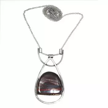Multi Tiger S Eye Gemstone Mother s Day Silver Jewelry Necklace 20 in