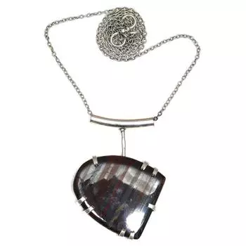 Multi Tiger S Eye Gemstone Mother s Day Silver Jewelry Necklace 20 in