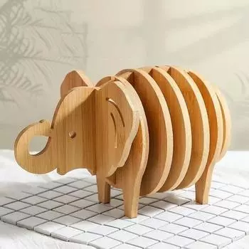 Multi Wood Tray Wood Saucer Flower Pot Tray Cup Pad Coaster Plate Kitchen Decorative Plate Creative Coaster Coffee Cup Mat
