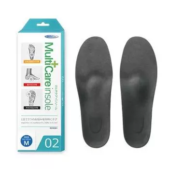 Multicare insole 02 for men L (26~27cm) чёрный