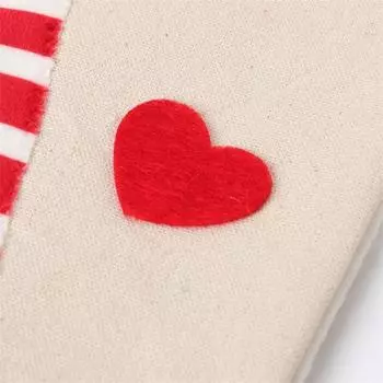 Multicolor Christmas Stocking Cloth Xmas Tree Ornament Gift Bag Socks New Year Fireplace Embellishment Cartoon Doll Stockings - красный