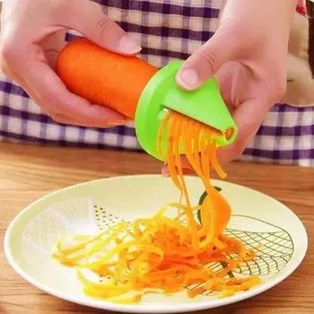 Multifu Vegetable Chopper Creative Spiral Slicer Rotary Funnel Quick Slicer Vegetables Fruits Household Kitchen Peeler Gadgets красный