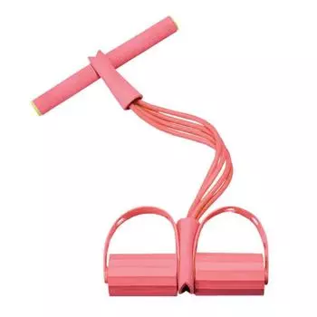 Multifunction 4/6-Tube Pedal Puller Resistance Band with Handle Elastic Yoga Sit-up Pull Rope Men Women Pedal Tensioner Exerciser Workout Equipment 4