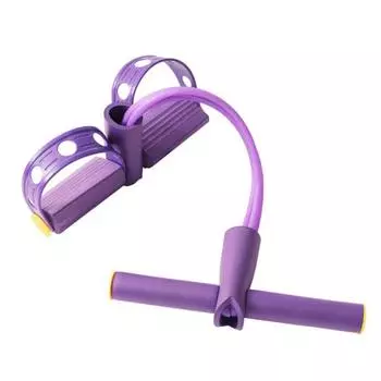 Multifunction 4/6-Tube Pedal Puller Resistance Band with Handle Elastic Yoga Sit-up Pull Rope Men Women Pedal Tensioner Exerciser Workout Equipment 4