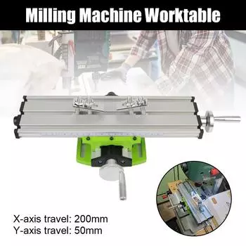 Multifunction Adjustable X-Y Axis Mini Precision Milling Machine Worktable Drill Vise Fixture Working Table Cross Slide Table