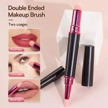 multifunction Concealer brush dustproof Smudge brush Convenient Double-headed lip brush Make Up Double Head