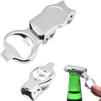 Multifunction Folded Bottle Opener Food-safe Stainless Steel Wine Stoppers Airtight Seal Comfortable Grip Can Tapper Home серебряный