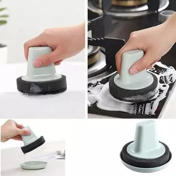 Multifunction Sponge Dish Bowl Cleaning Brush Scouring Pad Pot Pan Wash Brushes Kitchen Cleaner Washing Tool Cleaning Brush lightgreen