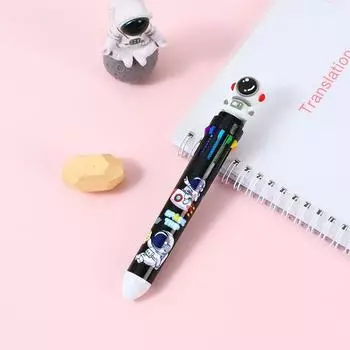 Multifunctional 10 Colors Ballpoint Pen Quick Dry Multicolored Pen Marking Drawing black