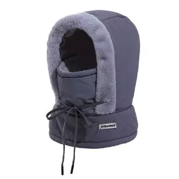 Multifunctional 3-in-1 Winter Cycling Hat Drawstring Warm Pullover Hat Outdoor