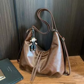 Многофункциональный рюкзак Повседневный рюкзак Сумка Женская мода Для поездок на работу Большая вместимость На плечо Сумка-тоут no pendant светло-коричневого