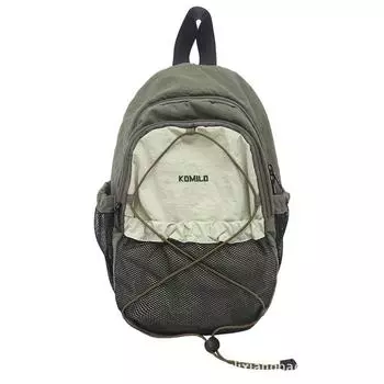 Multifunctional Backpack Outdoor Waterproof Chest Bag Color Contrast Drawstring Backpack Shoulder Bag Small зелёный