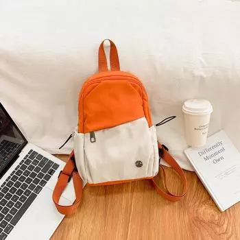 Multifunctional backpack women s small versatile outdoor travel mountaineering bag commuting light waterproof messenger backpack оранжевый