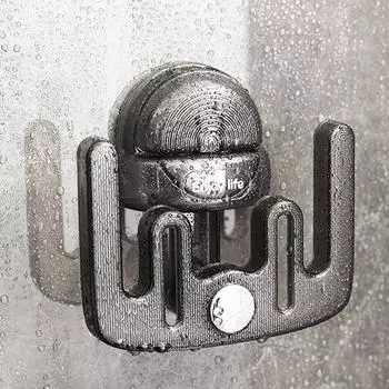 Multifunctional Bathroom Slipper Rack Reusable Suction Cup Storage Organizer Space-saving Wall Mounted Slippers Hanging Shelf прозрачный