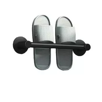 Multifunctional Bathroom Space Aluminum Slipper Rack Toilet Hole Free Door Back Toilet Wall Hanging Rack Wall Drainage Towel Rack 30cm белый