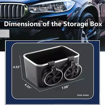 Multifunctional Car Console Storage Box With 2 Cup Organizer Interior Automotive Storage Holders Accessories Removable D2x9