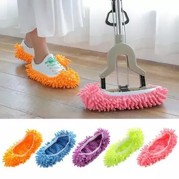 MultiFunctional Cleaning Shoe Cover Washable Chenille Dust Removal Slipper Foot Socks Lazy Person Mop Shoe Cover Home Foot Socks