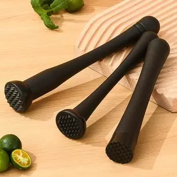 Multifunctional Cocktail Professional Stainless Steel Ice Pestle With Grooved Spiky Nylon Head For Mix Homemade Drinks Bar Tools
