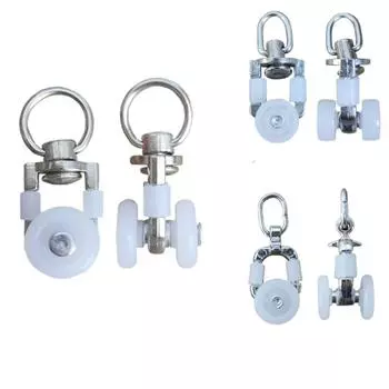Multifunctional Curtain Track Roller Twin Wheeled Carriers Ceiling Pulley Drapery Rail Sliding Glider Sliding Pulleys Rails
