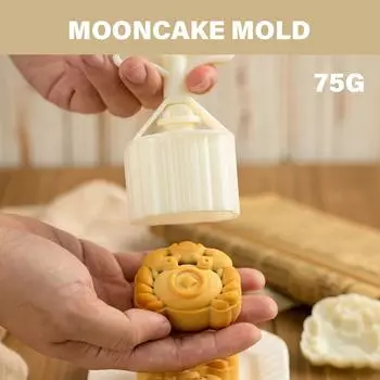 Multifunctional Dessert Molds Set Dessert Press Tool Dessert Shaping Tool Green Bean Cake Molds ABS Texture for Baking