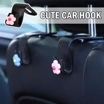 Multifunctional Flower Shape Car Hook Cute Car Seat Back Creative Storage Hook Car Decoration Products Car Accessories